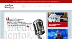 Desktop Screenshot of medioslentos.com